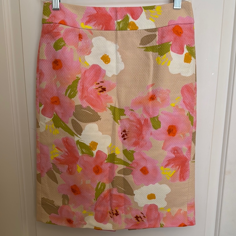 Floral Pink and Cream Skirt